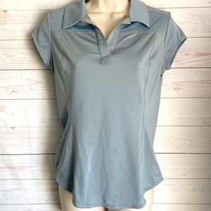 🌟🌟 Athleta XS Short Sleeve Blue/Gray Athletic Top ✨Host Pick✨
